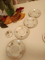 Kahla kistányérok és kanna fedő csomag irizáló arany