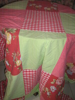Csodaszép patchwork kétoldalas vintage paplanhuzat