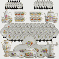 Hollóházi Sophie mintás 12 személyes étkészlet