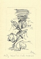 Borsos Miklós - 19 x 12 cm tus, papír