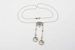 Szecessziós arany 18 karátos nyaklánc gyémántok  0,96 karátos