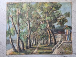 Drescher G. Avenue. Oil on fiberboard, frameless