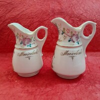 Egerländer Marienbad Cseh porcelán kiöntő- kancsó szett.