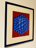 Victor Vasarely: PHILA Bleu szitanyomat