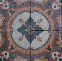 Régi cementlap - edényalátét