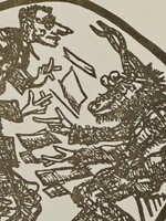 Banga Ferenc kiállítási album / 5 db linómetszet