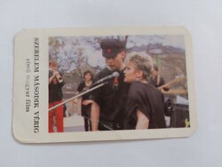 MEGYEI MOZIÜZEMI VÁLLALAT - SZERELEM MÁSODIK VÉRIG 1988. évi kártyanaptár