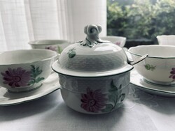 Herendi Tertia őszirózsa mintás teás készlet