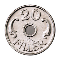 Magyar Királyság 20 Fillér 1944 rozettás ARTEX utánveret