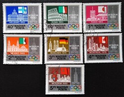 PS3330-6 / Magyarország 1979 Olimpiai Városok bélyegsor pecsételt