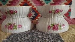 Zsolnay rózsás tál 4 db. Hungária sorozat.