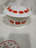 Régi gránit almás fedeles sótartó és kis csupor