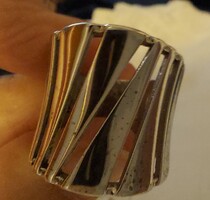 VAGÁNY BRUTALISTA EZÜST GYŰRŰ