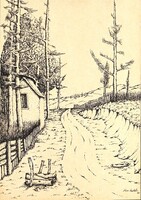 1X846 Kiss Szabolcs: Hegyi út - szitanyomat