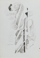 Baska József - Formák 42 x 30 cm tus, papír