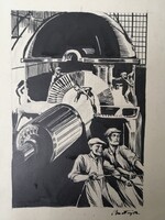 BORTNYIK SÁNDORNAK TULAJDONÍTVA - VILLAMOS GÉPGYÁRI JELENET