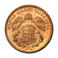 Ferenc József 1 Krajcár 1868 K-B rozettás ARTEX utánveret