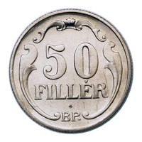 Magyar Királyság 50 Fillér 1939 rozettás ARTEX utánveret