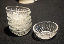 Small Size Plate, Bowl Set in Crystal Cut Glass 8 x 3 cm x 6 pcs.