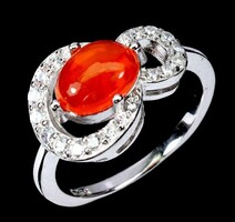 56 os Valodi Narancs Opál zafir 925 Ezust Gyürű