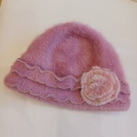 Angora sapka- lány, női- belül bélelt