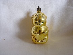 RÉGI ÜVEG KARÁCSONYFADÍSZ - "ARANY MACI"!
