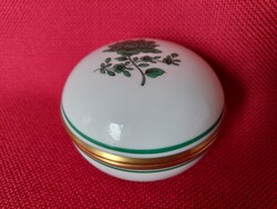 AUGARTEN VIENNA  porcelán Maria Theresia green rose bonbonier