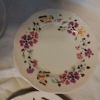 Zsolnay kézi festésű süteményes tányér