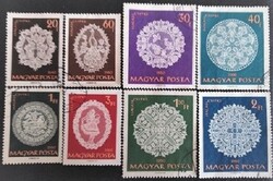 PS1723-30  / Magyarország 1960 Halasi csipke I.  bélyegsor pecsételt