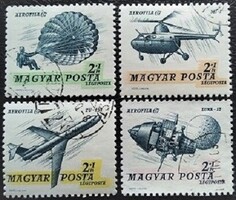 PS2395-8 / Magyarország 1967 Bélyegnap - AEROFILA II. bélyegsor pecsételt