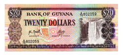 Guyana 20 Dollár Bankjegy 1989-1992 P27a9
