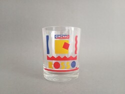 Cinzano Rosso ritka pop-art/posztmodern pohár 1990's