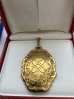 Rosenthal tűzi aranyozott medál ,ékszer