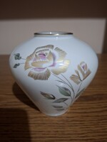 Bavaria (német) porcelán rózsa mintás váza. 12,5 cm. Hibátlan. Jelzett.