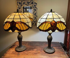 TIFFANY asztali lámpa éjjeli szekrény lámpa páros 40 cm magas