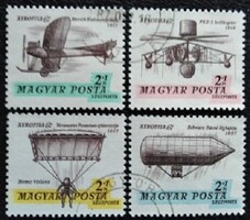 PS2361-4 / Magyarország 1967  AEROFILA I. bélyegsor pecsételt