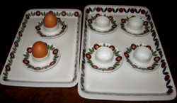 RETRO PORCELÁN TOJÁSTARTÓ KÉSZLET LAUFFER STACK SCHÖNWALD GERMANY