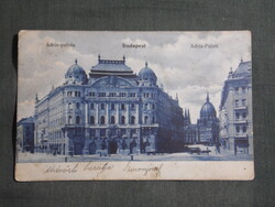 Képeslap,Budapest,Adria palota,városi látkép,részlet,Koch és Pór Bp. kiadás ,1913-