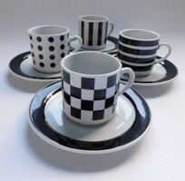 Vintage Eduscho Cafissimo Memphis Milano kávéskészlet- 4 személyes