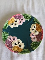 Szecessziós majolika tányér