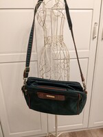 SAMSONITE férfi kézitáska, válltáska, üzleti táska , sötétzöld , újszerű