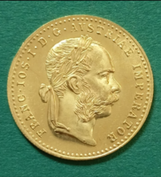 I. Ferenc József 986 finomságú arany 1 dukát extra tartás 1915 UV