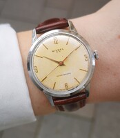 Nivrel jumbo German, mechanical vintage large wristwatch - tiktakwatch with service card, warranty
