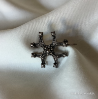 Női 925 ezüst ékszer kereszt bross medál kitűző csillag hópihe estélyi ruha divat