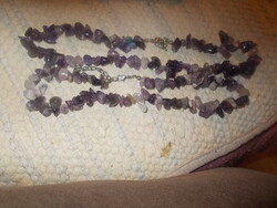 2db AMETISZT  nyaklánc kisebb szemü