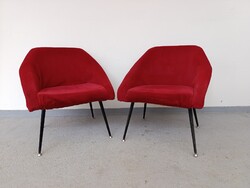 Retro fotel bútor kárpitozott vas lábú Köln fotel szék 2 darab 605 5686