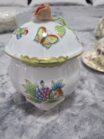 Herendi  porcelán Viktória mintás rózsafogós nagy bonbonos
