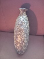 Éva Bod large 37cm rare retro vase with craggy lava glaze