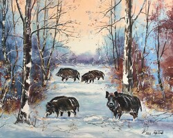 Konda a havason  c. Vadászfestmény