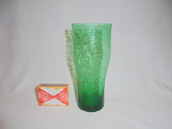 Karcagi fátyolüveg pohár - zöld színű